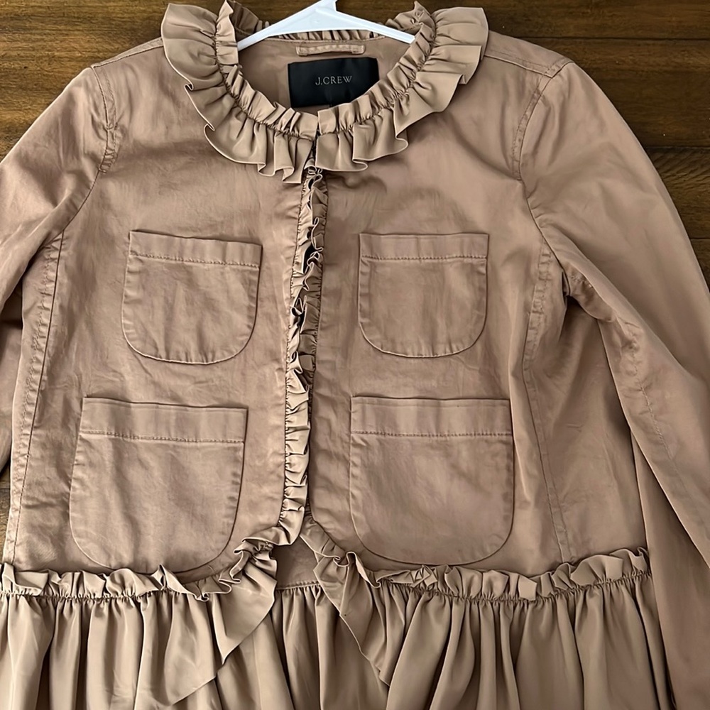 Jcrew Women’s size 6 ruffle chino jacket